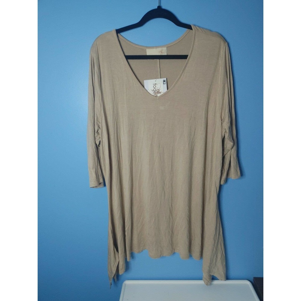 ‘Antthony Originals’ Women's Top Tan 1x NWT